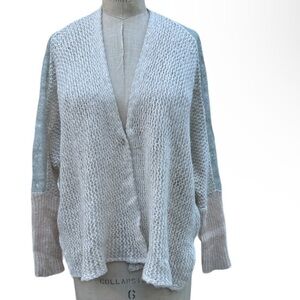 H&M Women's Light Gray Open Knit Cardigan